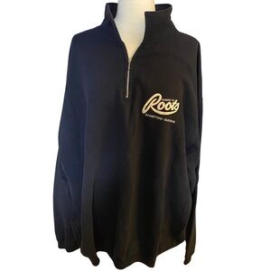 Vintage ‘90 Roots Navy Quarter Zip Sweatshirt size XXL